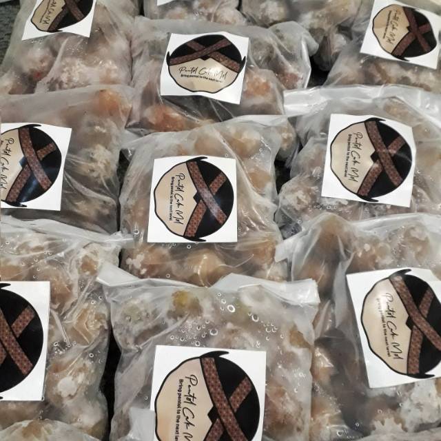 Pentol Bakso Original tanpa isian Frozen, Kemasan 25 pcs/pack. Bakso daging sapi asli 100%.