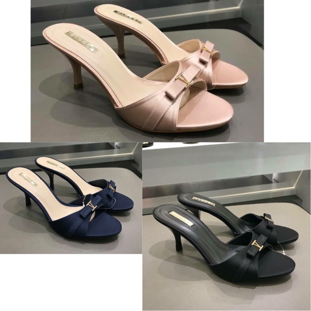 VINCCI Heels selop sandal black navy almond new arrival original sale price murah