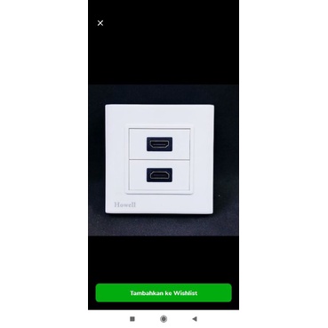 Howell Wall / Face Plate HDMI Double-Lurus