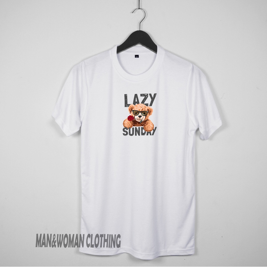 (COD) KAOS DISTRO TERBARU MOTIF LAZY SUNDAY - KAOS ONIC - BAJU - KAOS POLOS - BAJU KAOS - KAOS OBLONG