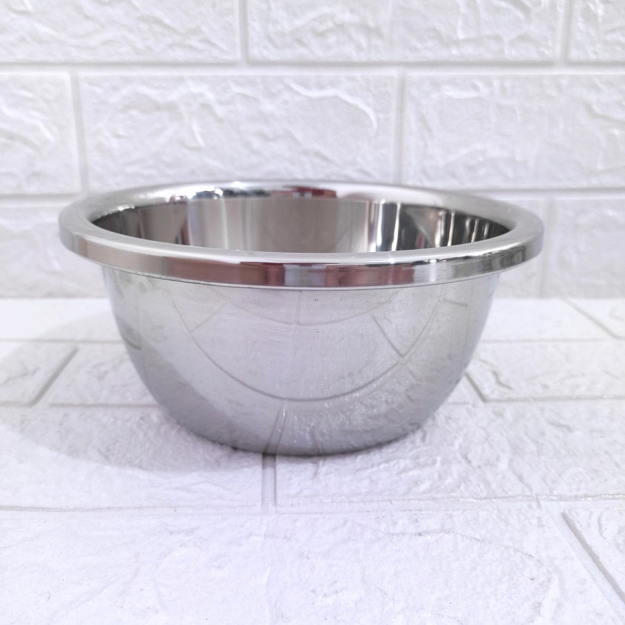 Baskom Elegant Komodo 20 cm stainless TEBAL Sop Kuah Panci Mixing Bowl