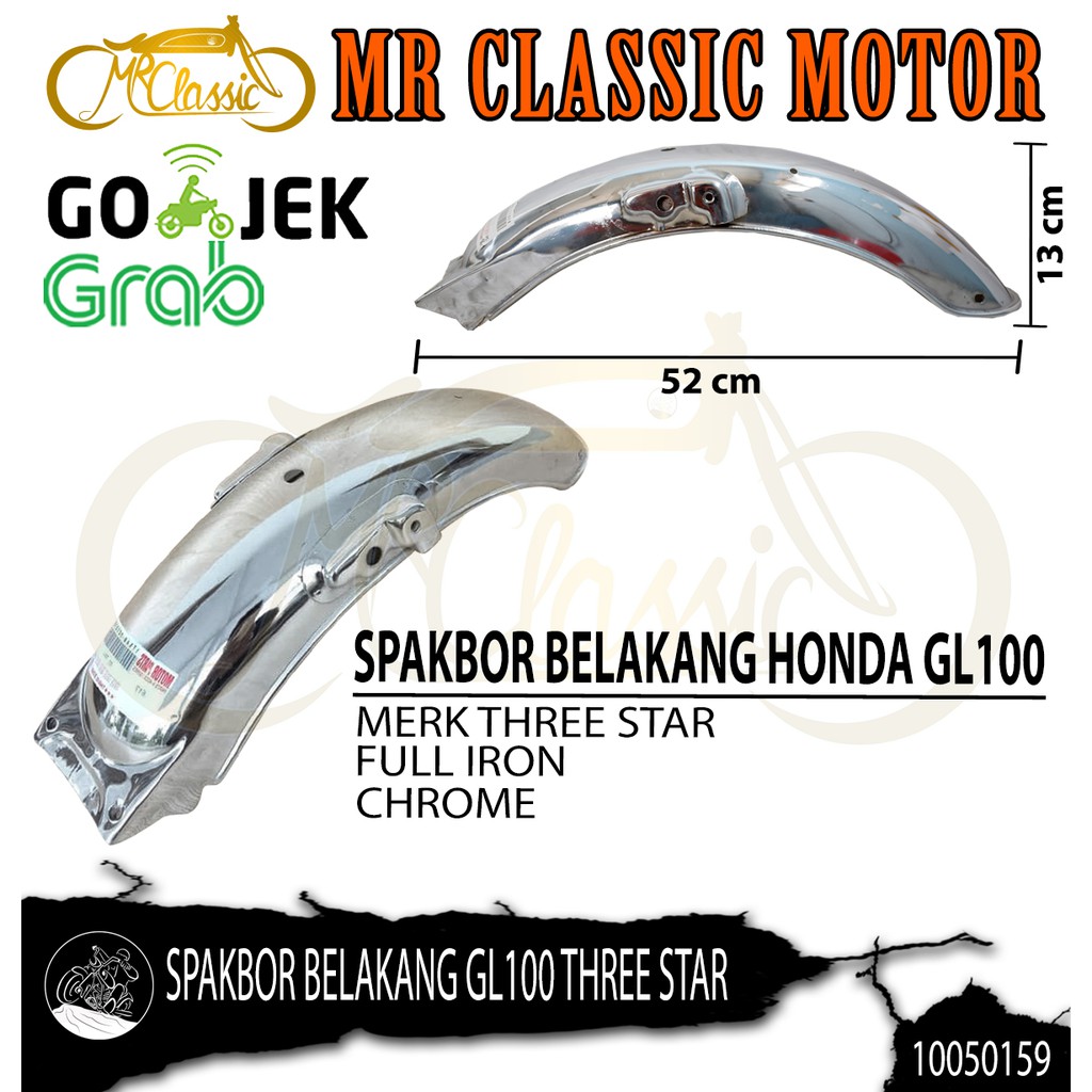 Spakbor/Slebor Belakang Motor Honda GL100 Standard Chrome Custom