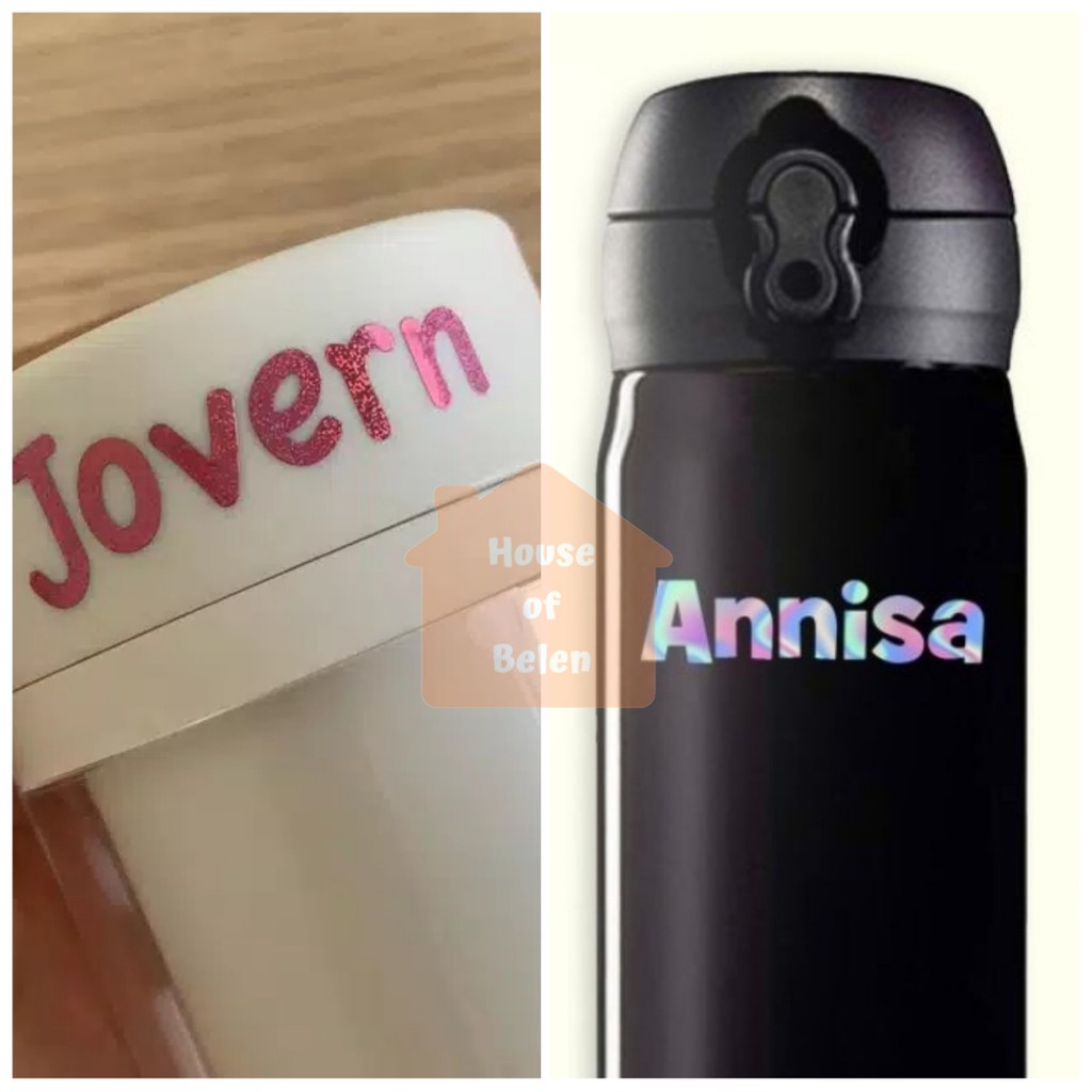 

Stiker Nama Hologram/Glitter