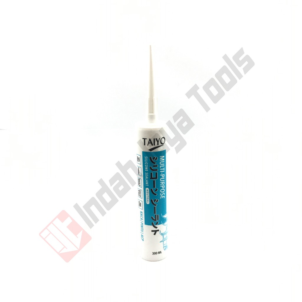 TAIYO MULTI-PURPOSE SILICONE SEALANT NON ASAM - Silikon Botol Lem Kaca