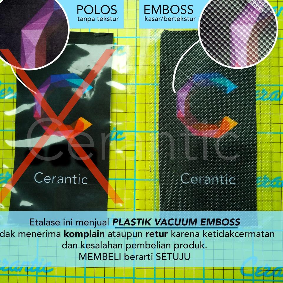 

[TY948] Plastik Vakum Embos 17 x 25 cm / Vacum Emboss / Vacuum Bag Embossed 17x25 isi 25 [ve -378]