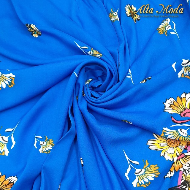 

Alta Moda Viscose Rayon Motif Printed Bunga Matahari - Biru (1M)