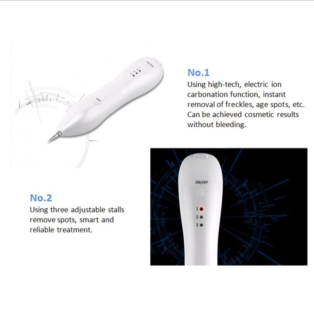 Laser Wajah Pen Mole Tatto Dark Spot Remover - JT060 - White OMHRBKWH