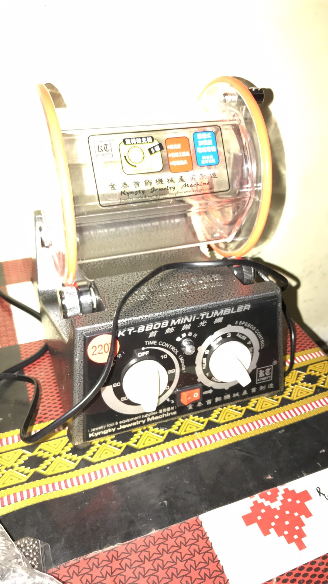 Mesin Sangling / Mesin Molen / Mesin Mini Tumbler Kyngty Kt 6808 / Mesin Pencuci Perhiasan