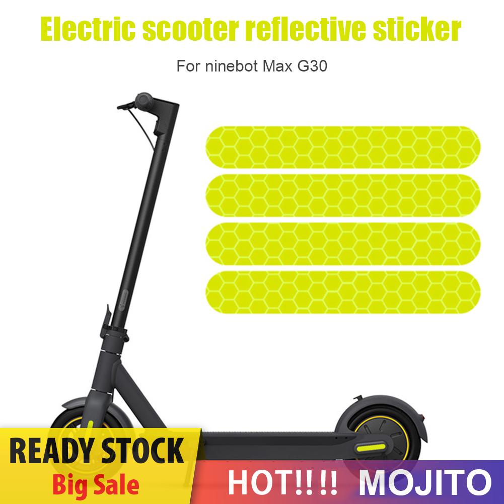 4pcs Stiker Reflektif Untuk Skuter Elektrik Ninebot Max