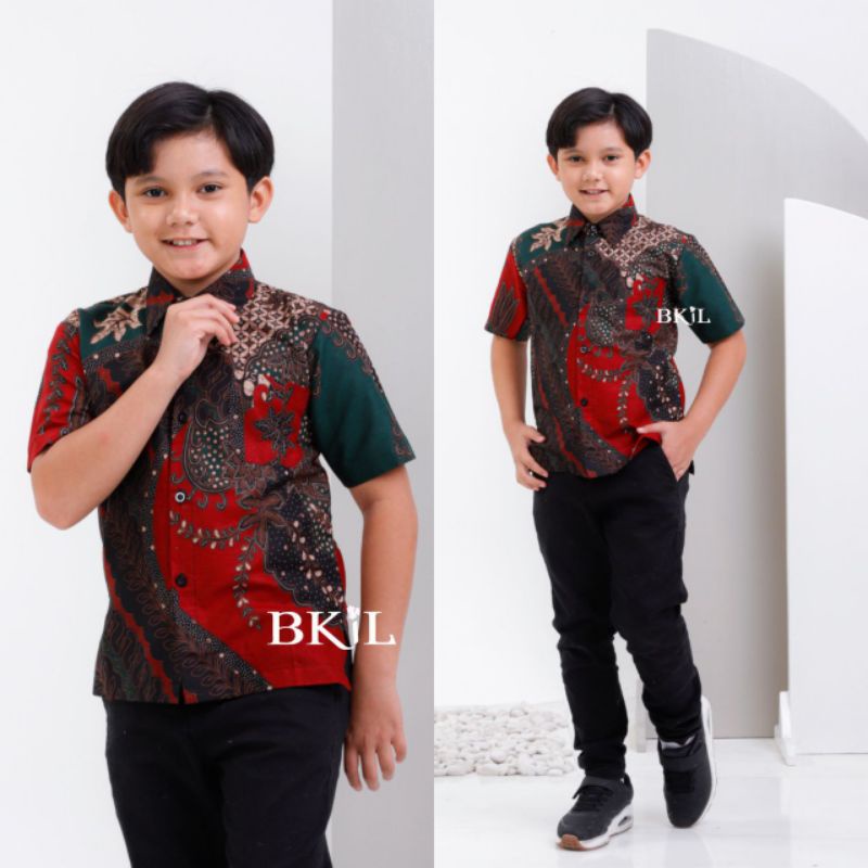 kemeja Batik Anak-batik anak-baju batik anak laki laki umur 2-12 tahun hem batik anak 01 CALYABUTIK