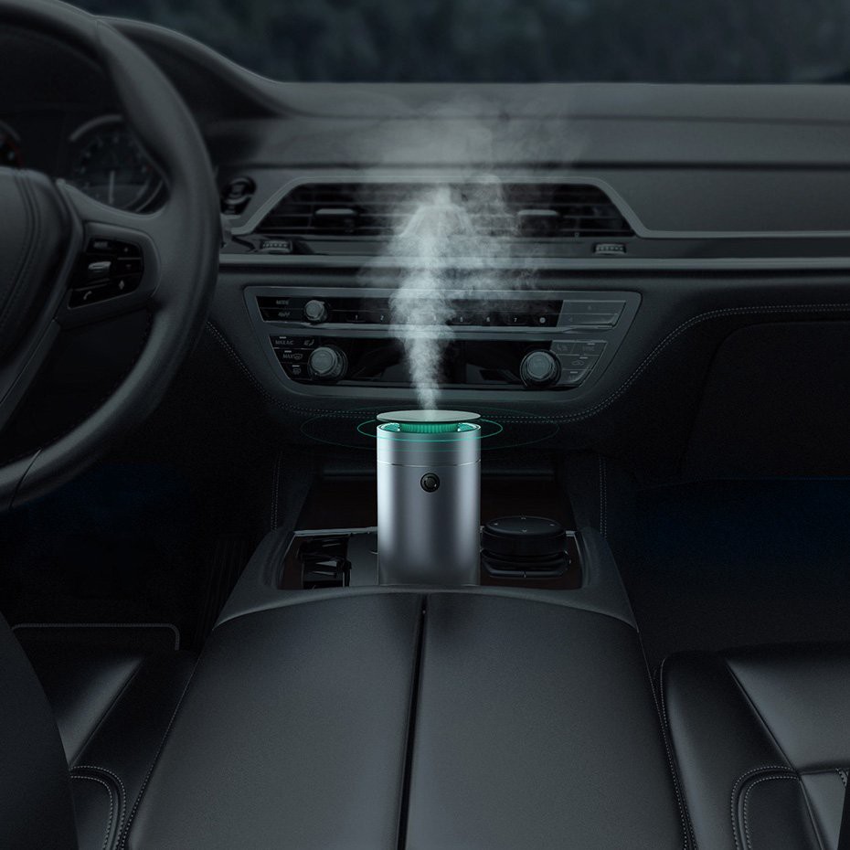 BASEUS ORIGINAL Time Aromatherapy Car Humidifier SILVER Aroma Mist Purifier Difuser Untuk Mobil-2