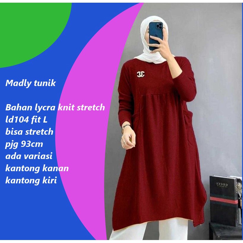AZAHIRA Baju Tunik Atasan Wanita Remaja Muslim Kekinian Murah Tunic Atasan Terbaru 2021 Blouse Jumbo