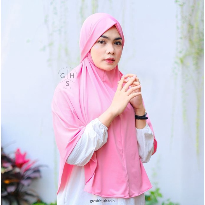 (KJI) HIJAB BERGO MADINA WANITA INSTAN JUMBO JERSEY PREMIUM