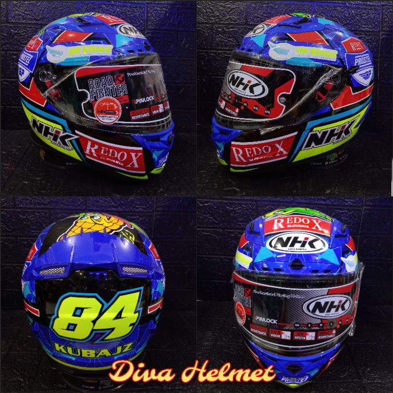 HELM NHK RX9 ULTRA JAKUB KUBAJZ NHK RX9 DOUBLE VISOR TERMURAH