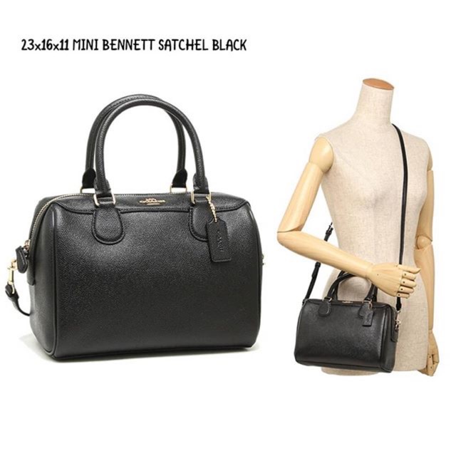 Tas Coach Original - Mini Bennet Satchel Black Hitam