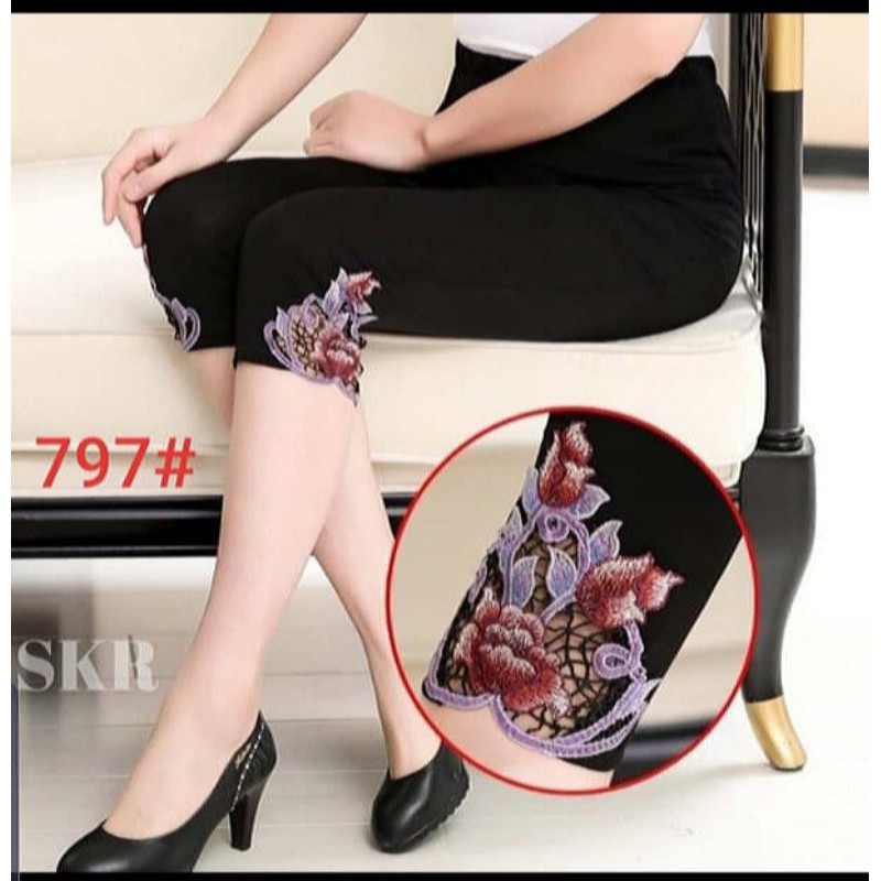 NEW LEGGING 7/8 RENDA KAKI 797 IMPORT / LEGGING MURAH / LEGGING IMPORT MURAH