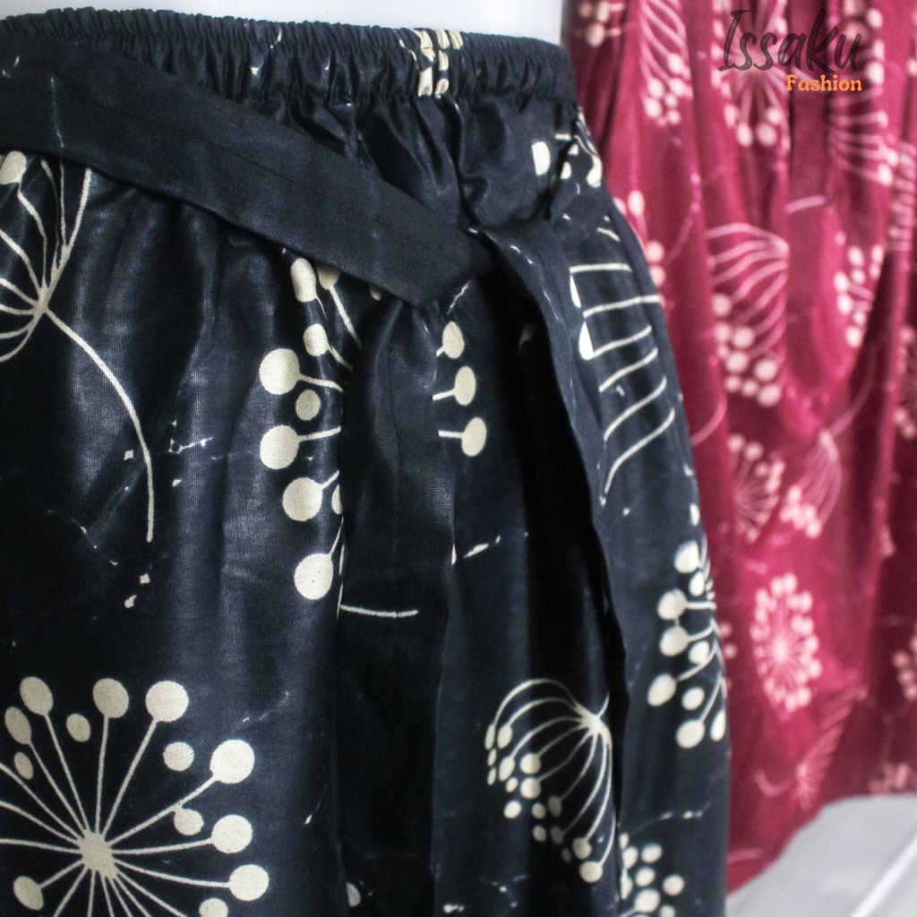 Rok Klok Payung Wanita Motif Batik Rayon Kekinian