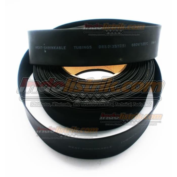 

idn.s39 Heatshrink tube size 35 solatip bakar Hitam ShrinkWell