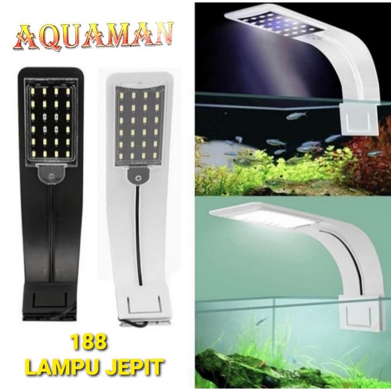 AQUAMAN ACL 188 3X GANTI WARNA LAMPU JEPIT AQUARIUM AQUASCAPE LED