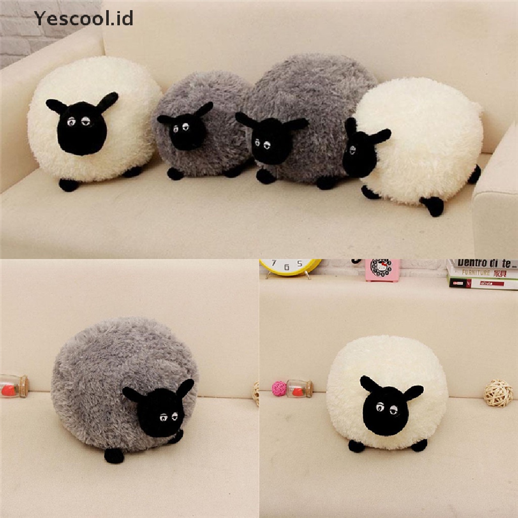 【Yescool】 White/Gray Sheep Character Stuffed Soft Plush Toys Kids Baby Toy Or Cushion .