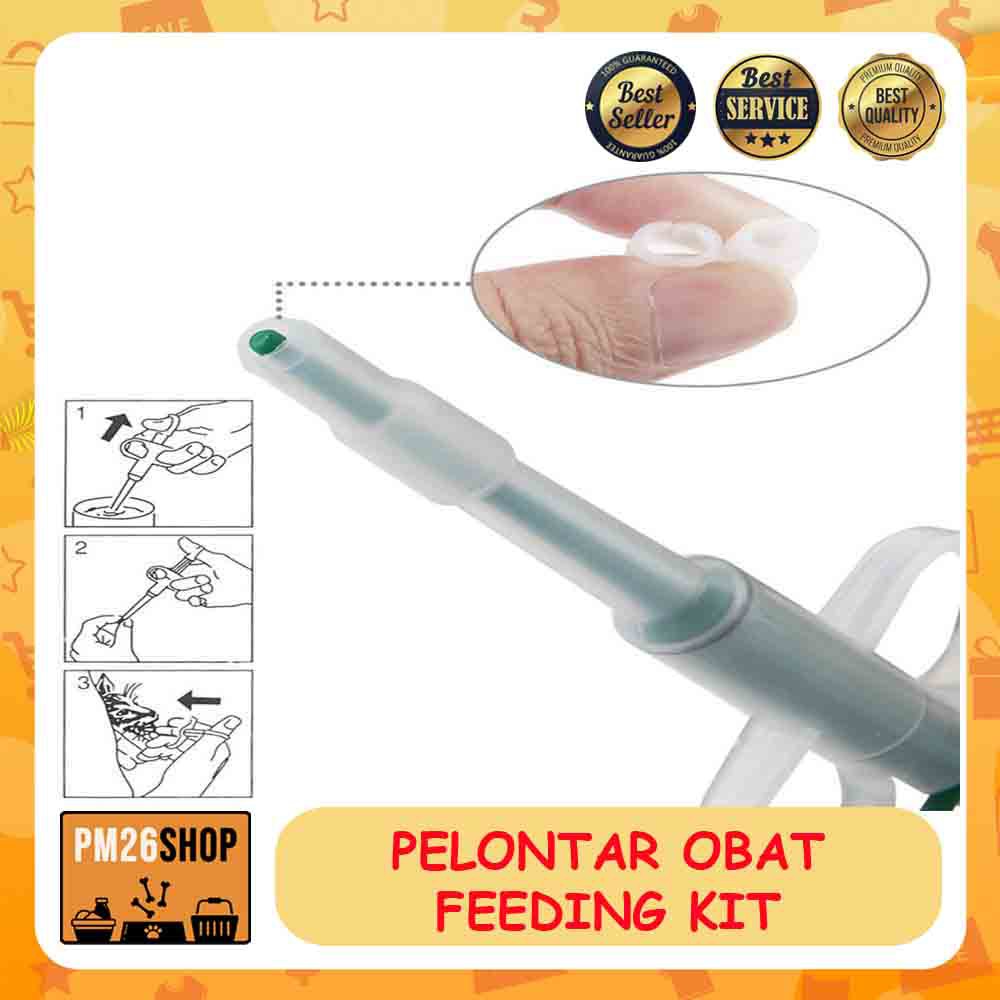 Feeding Kit Pelontar Pil Tablet Anjing Kucing Alat Bantu Minum Obat