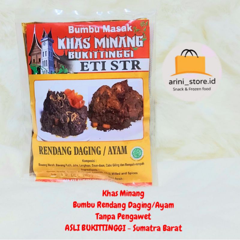 Bumbu Khas Bukittinggi Eti Str Bumbu Rendang Shopee Indonesia