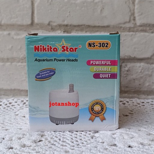 Nikita Star NS 302 NS302 NS-302 Pompa air celup power heads Kolam Hidroponik Aquarium