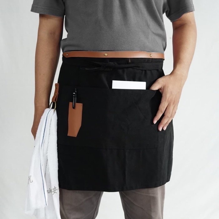 Celemek Waiters Apron Stengah Badan Apron Mini Apron Waiters