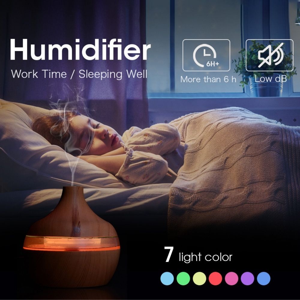 MARKETBIX Humidifier Ultrasonic Aromatherapy Diffuser Pengharum Ruangan Aromaterapi  300 ml