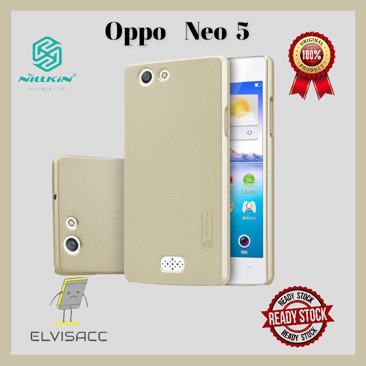 OPPO NEO 5 NILLKIN HARDCASE FROSTED SHIELD ORIGINAL COLOUR GOLD