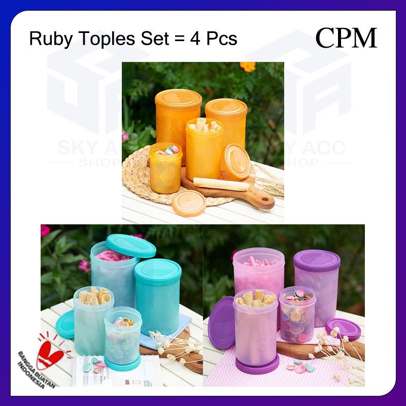 Ruby Toples Set Isi 4 / Toples Plastik Set