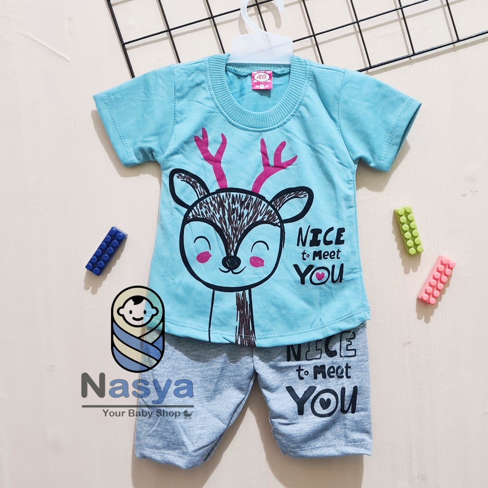 [RS-008] Setelan Baju, Anak perempuan usia 3-12 bulan  motif KEREN