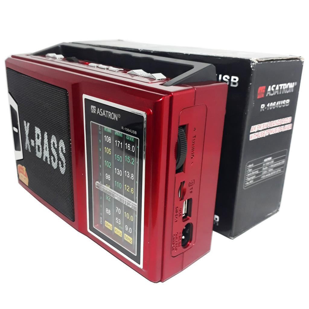 Radio Asatron R-1064 USB AM/FM/SW 3 Band Portable Radio