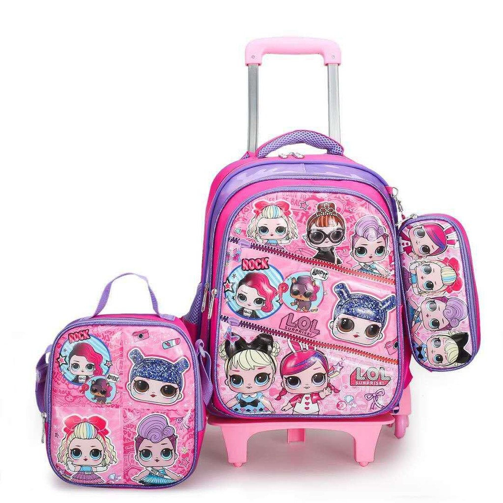 (COD) Vyctoria VOS0005 Tas Trolley Anak 3in1 Koper Troli Anak Tas Sekolah Import Promo JT0005 0005