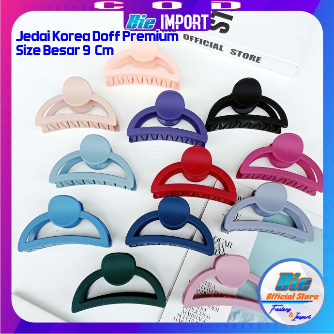 Jepit Rambut Korea Doff Premium Size Besar Impor Best Seller