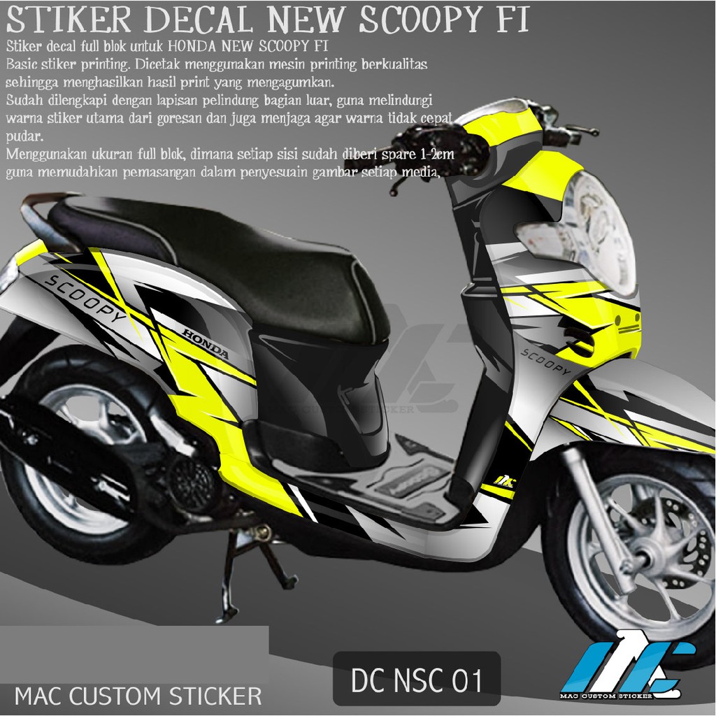 DECAL SCOOPY FULL BLOK NEW SCOOPY FI DC NSC 01 Shopee Indonesia