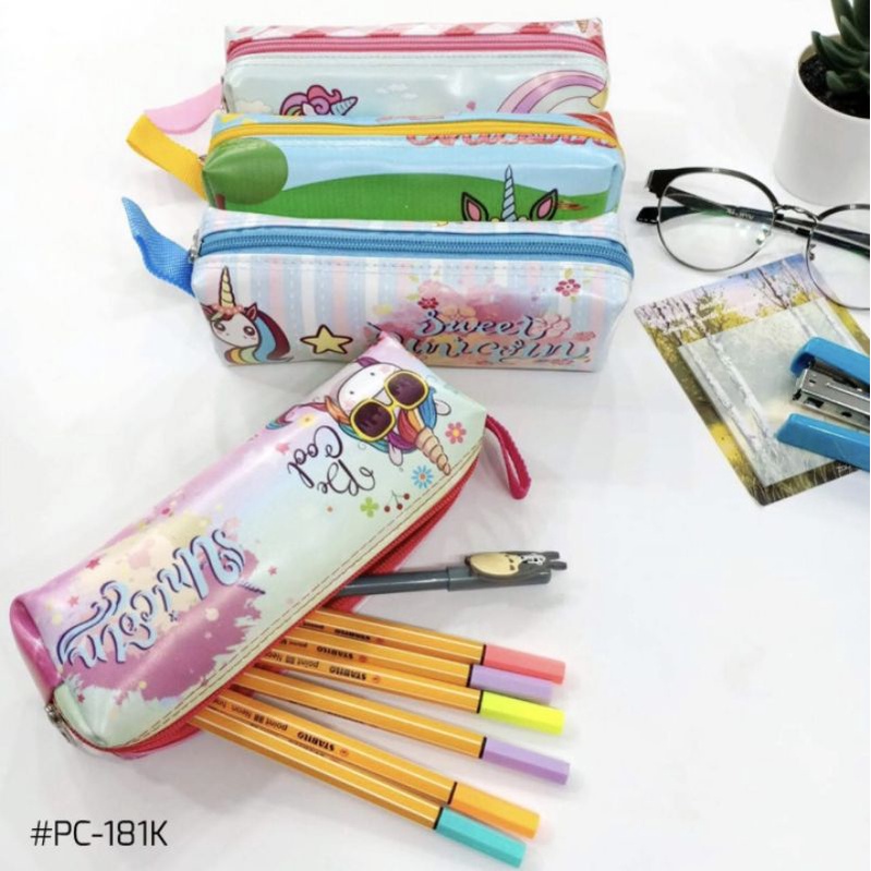tempat pensil KAIN SNACK/pencil case bahan kain murah-UNICORN LONTONG