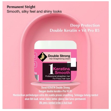 Jempol Duval Double Strong Step 1 (1000GR/1KG) / Pelurus Rambut Rebonding Smoothing