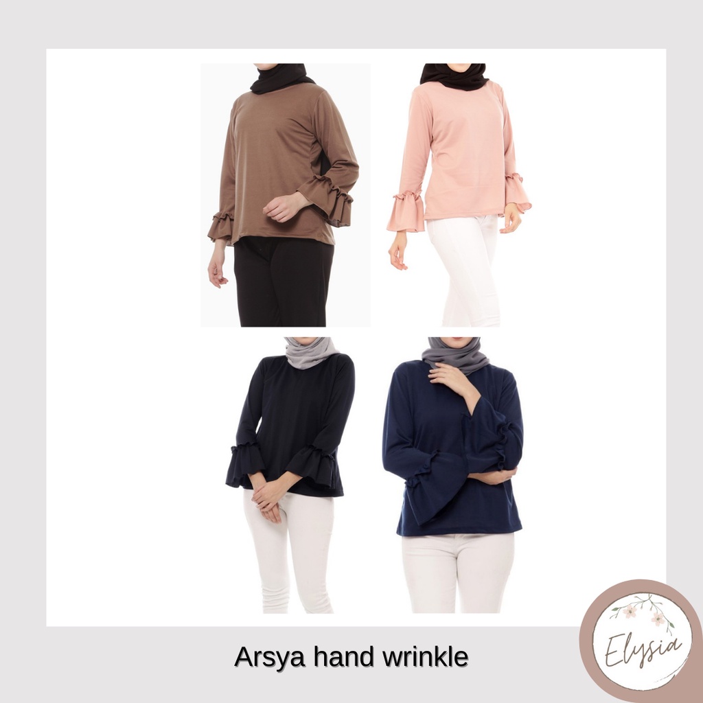 Arsya Hand Wrinkle Top - Baju/ Atasan Wanita