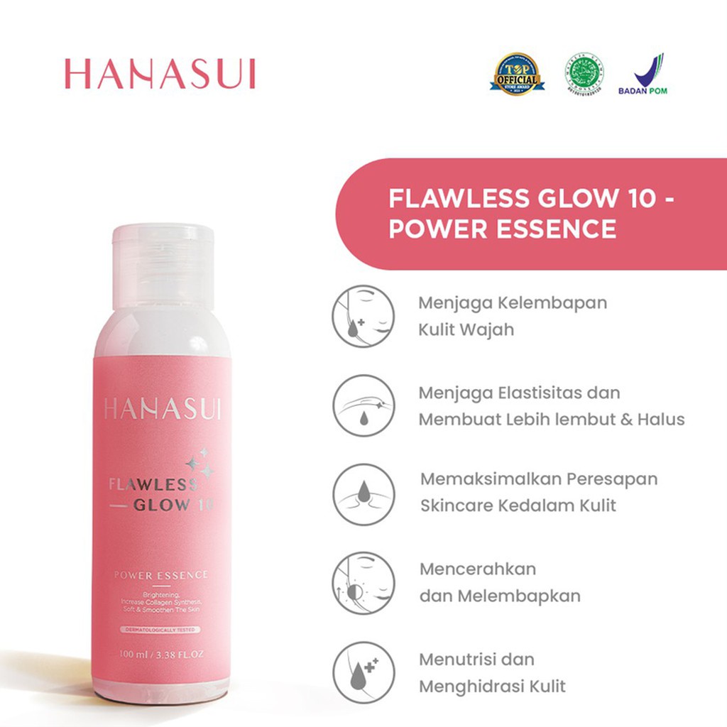 HANASUI Acne Treatment | Flawless Glow 10 Series | Acne Spot | Night Day Cream | Essence | Skincare Skin | Day Cream | Toner kosmetik