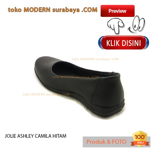 JOLIE ASHLEY CAMILA HITAM sepatu wanita casual pantofel slip on