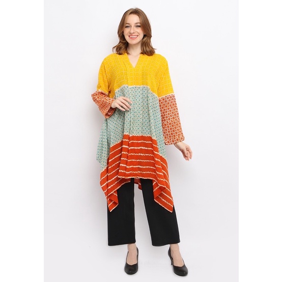 Tunik Batik | Batik Modern |  Batik Tulis Premium | Batik Tulis Wanita | Almajiwa - Cynthia Multicol