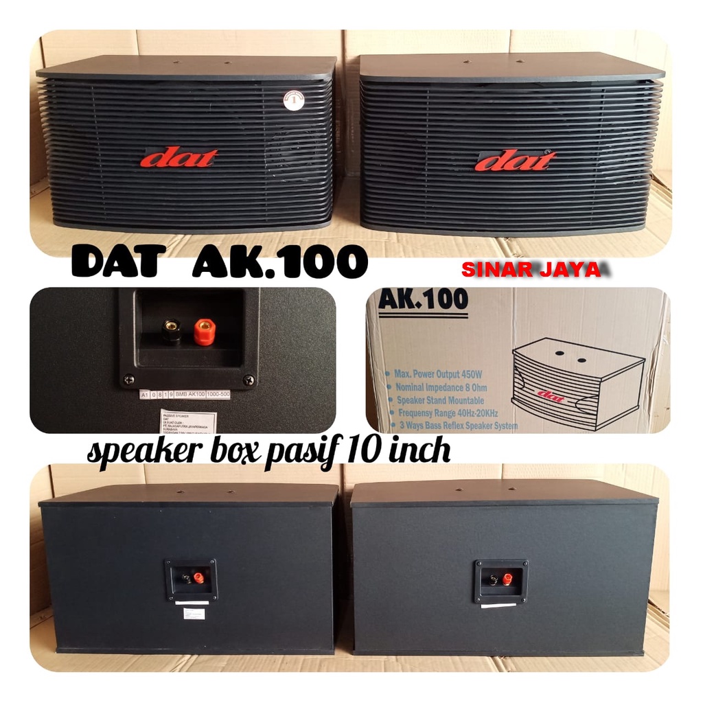 SPEAKER PASIF DAT AK100 SEPASANG ORIGINAL DAT AK 100 10 INCH 2 UNIT