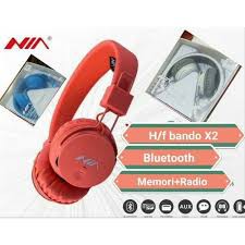 Headphone Bluetooth NIA X2 Wireless Calls & Music, TF Card, FM