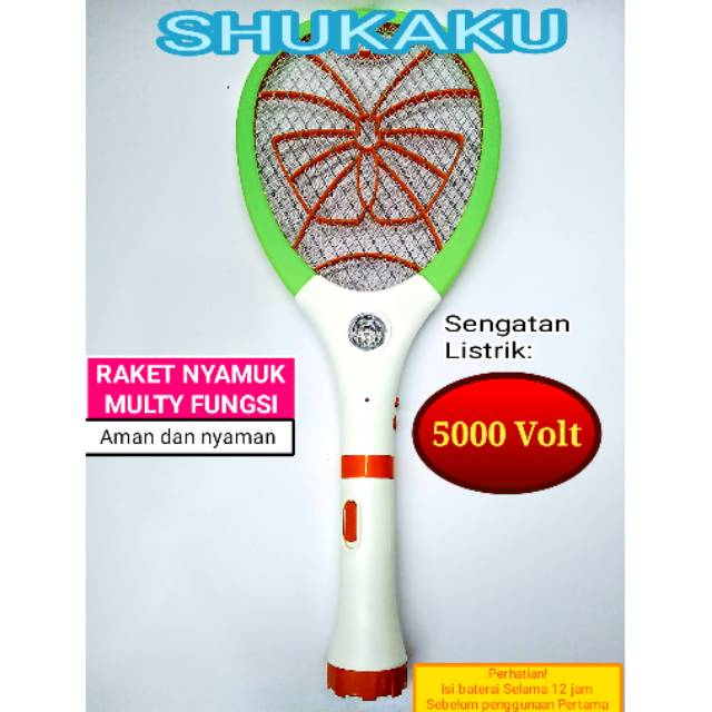 Raket Nyamuk + Senter bisa dilepas SHUKAKU