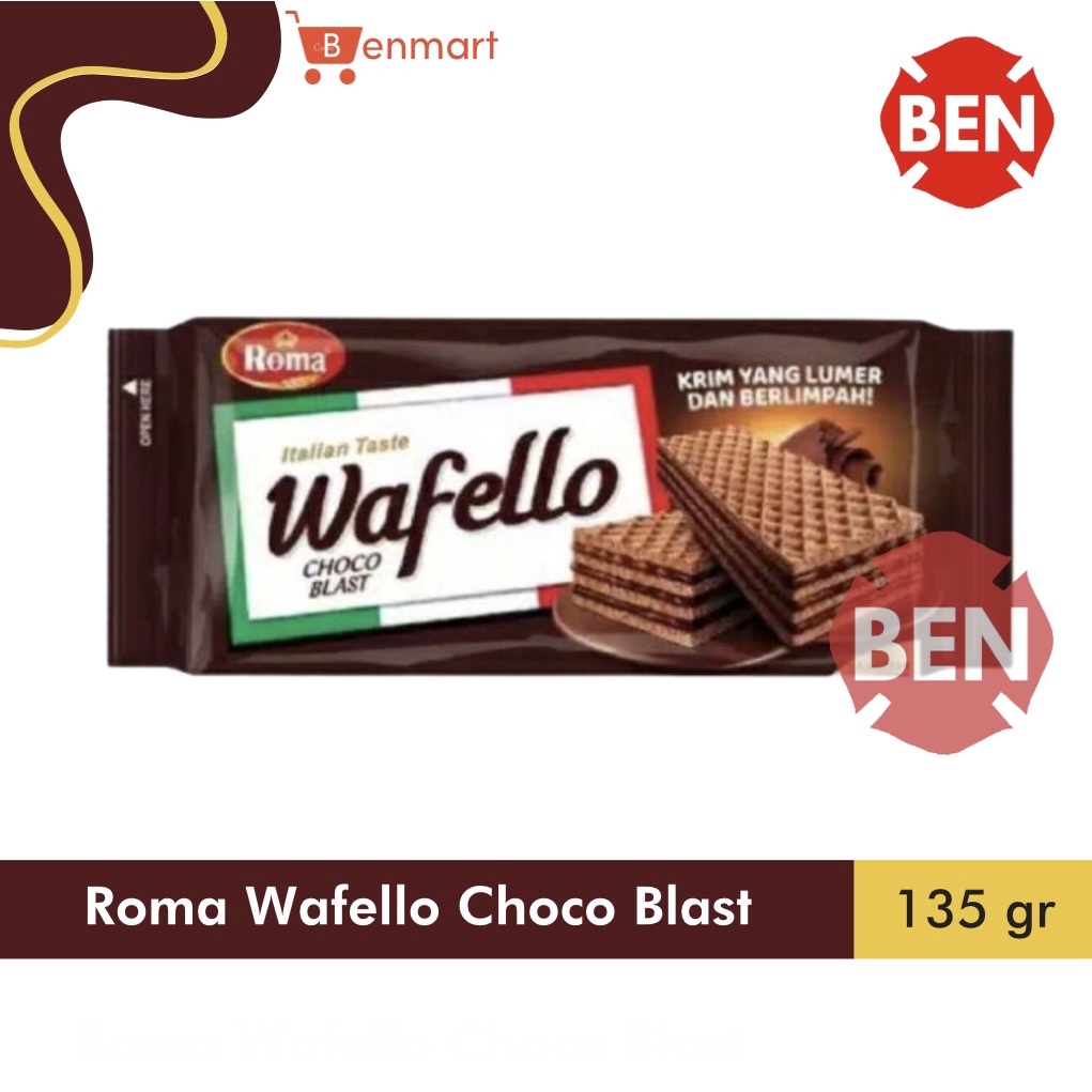 Roma Wafello CHOCO BLAST 135g 135gr 135 g gr - Wafer Coklat Chocolate
