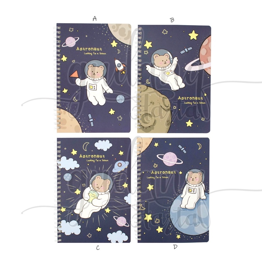

GCC Notebook A5 Spiral Astro Bear Buku Motif Astronot GCC 308835