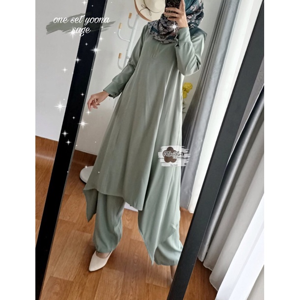 YOONA ONE SET ATHATA SETELAN CELANA SYAKILA