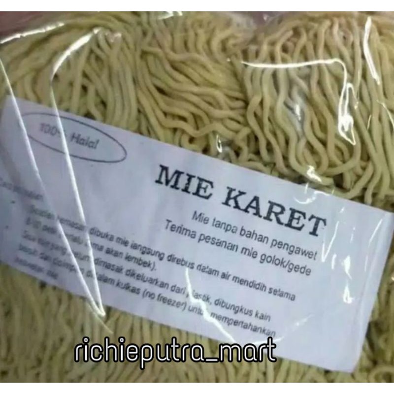 Mie Karet 500gr Mie Ayam Karet Mie Mentah Karet