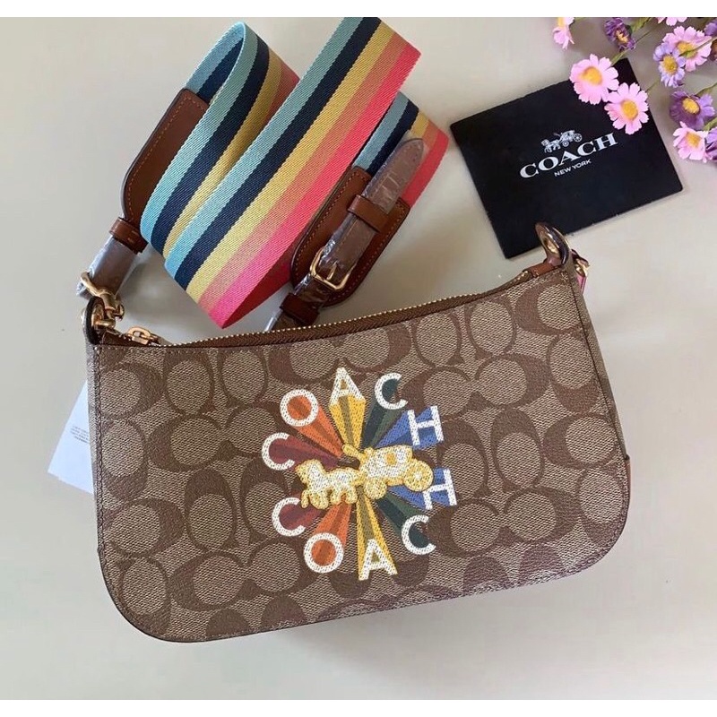 coach jes baguette bag rainbow
